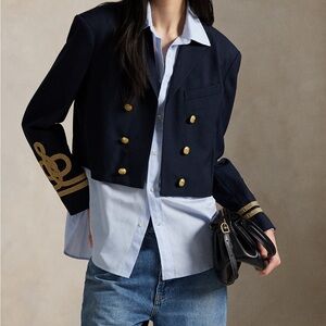 NEW WITH TAGS - Polo Ralph Lauren Navy Blue Double-Breasted Women's Jacket